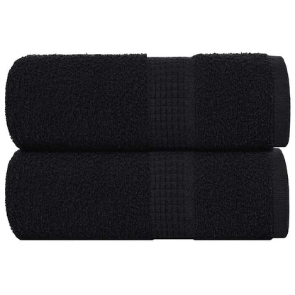 Asciugamani per Sapone 2 pz Neri 30x30 cm 360 g/mÂ² 100% Cotone