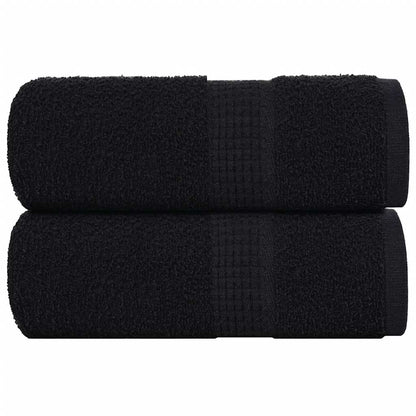 Asciugamani Ospiti 2 pz Neri 30x50 cm 360 g/mÂ² 100% Cotone