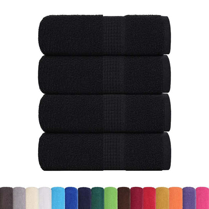 Asciugamani per ospiti FROGN 4 pz Nero 30x50 cm 360 g/mÂ²