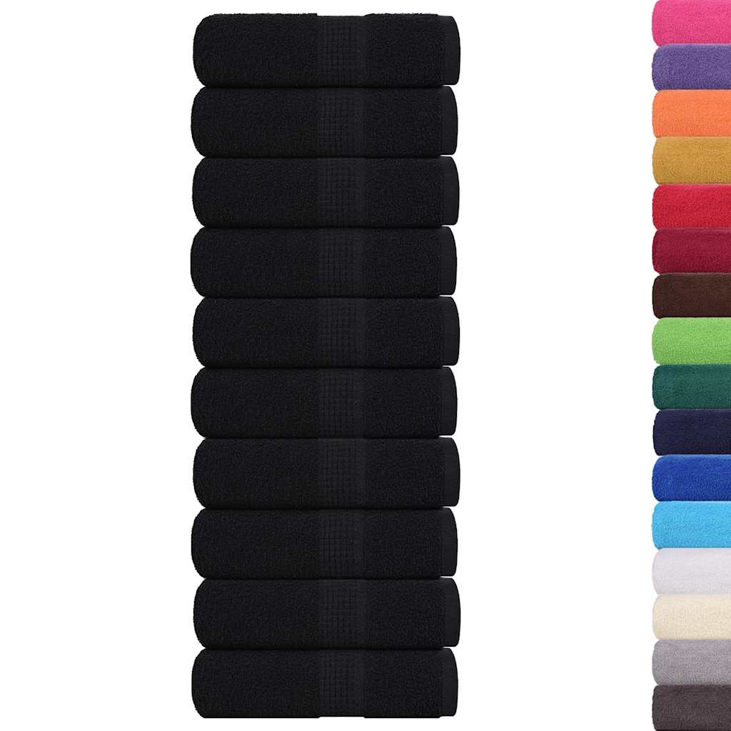 Asciugamani per ospiti FROGN 10 pz Nero 30x50 cm 360 g/mÂ²