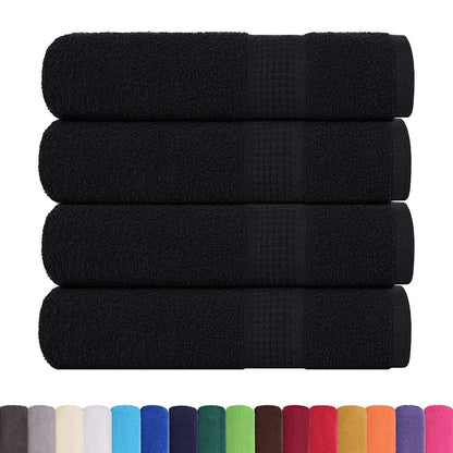 Asciugamani da bagno FROGN 4 pz Nero 100x150 cm 360 g/mÂ²
