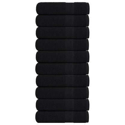 Asciugamani da Bagno 10pz Neri 100x150cm 360g/mÃ‚Â² 100% Cotone