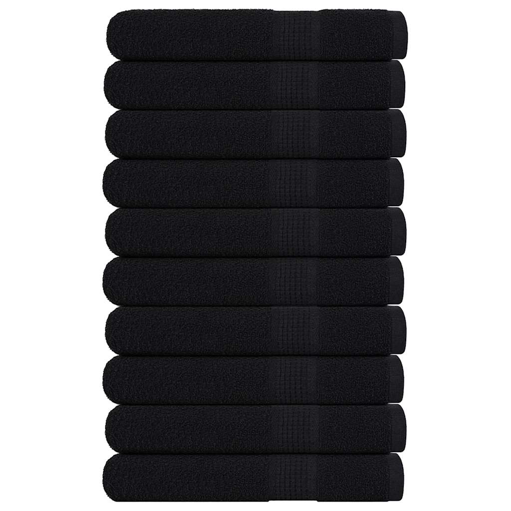 Asciugamani per Sauna 10pz Neri 80x200cm 360g/mÂ² 100% Cotone
