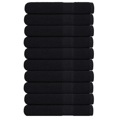 Asciugamani 10 pz Neri 100x200 cm 360 g/mÂ² 100% Cotone