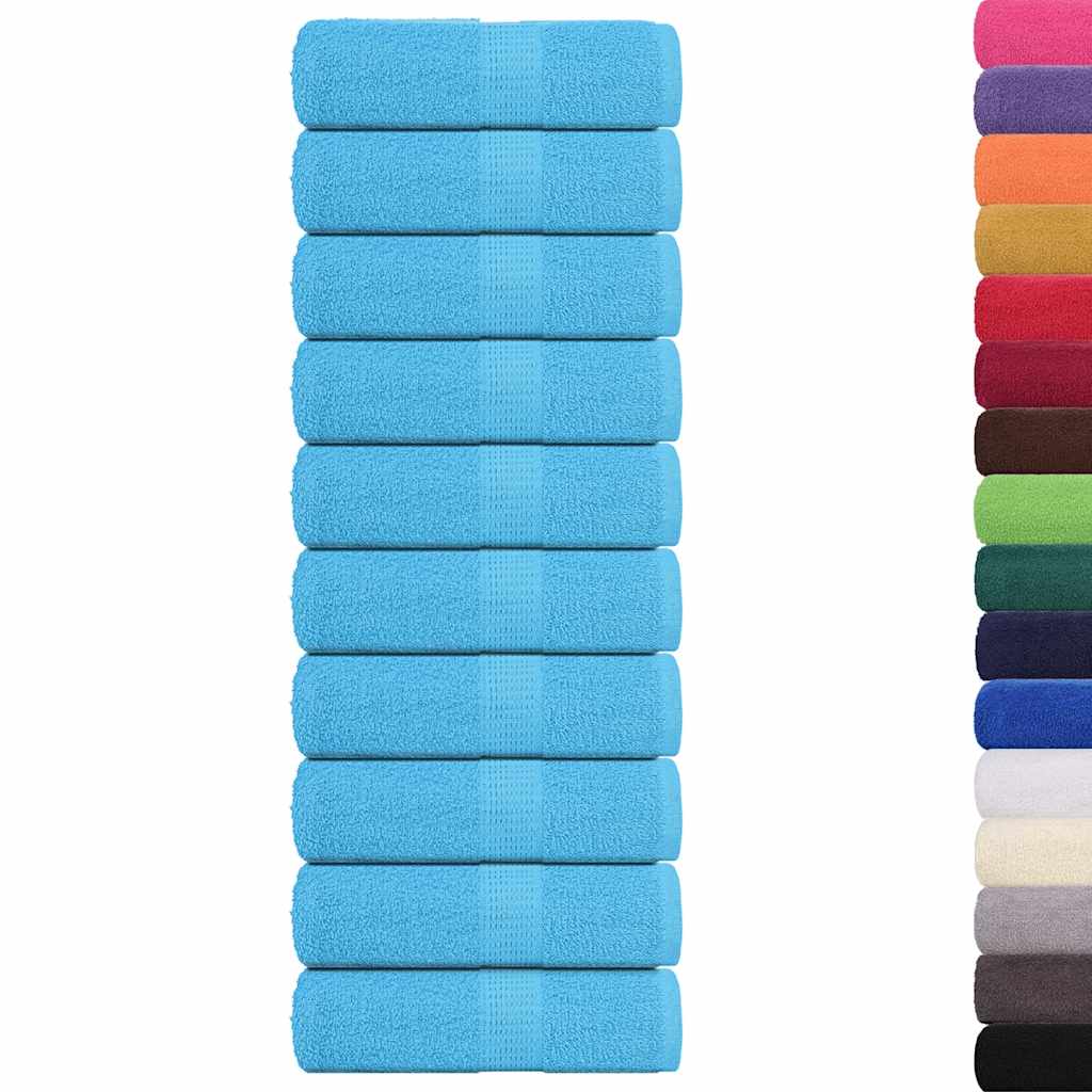 Asciugamani Sapone 10 pz Turchesi 30x30 cm 360 g/mÃ‚Â² 100% Cotone