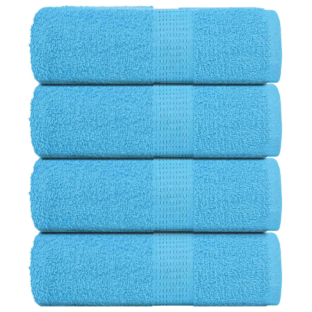 Asciugamani Ospiti 4 pz Turchesi 30x50 cm 360 g/mÂ² 100% Cotone