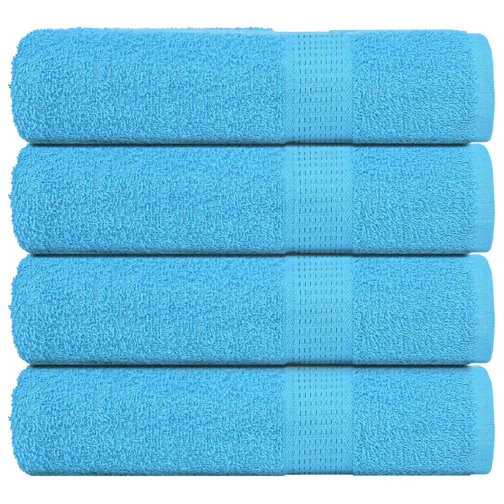 Asciugamani 4 pz Turchesi 50x100 cm 360 g/mÂ² 100% Cotone