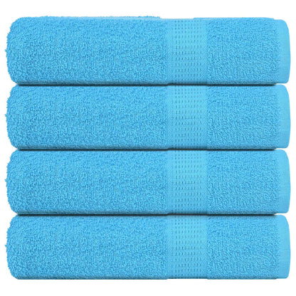Asciugamani 4 pz Turchesi 50x100 cm 360 g/mÂ² 100% Cotone
