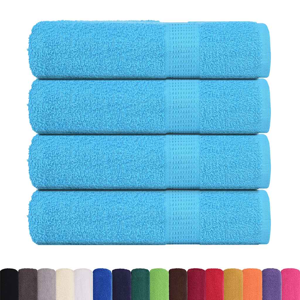 Asciugamani 4 pz Turchesi 50x100 cm 360 g/mÂ² 100% Cotone
