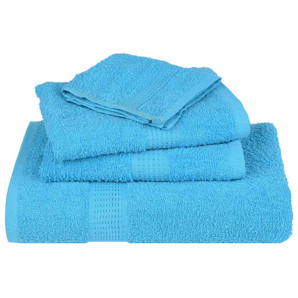 Asciugamani 4 pz Turchesi 50x100 cm 360 g/mÂ² 100% Cotone