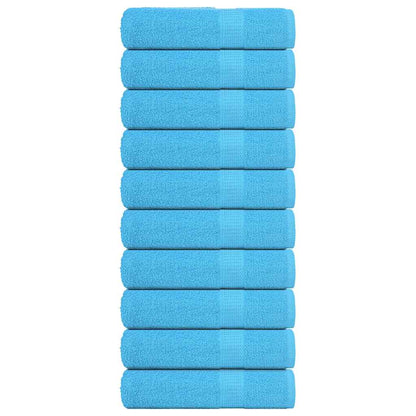 Asciugamani 10 pz Turchesi 50x100 cm 360 g/mÂ² 100% Cotone