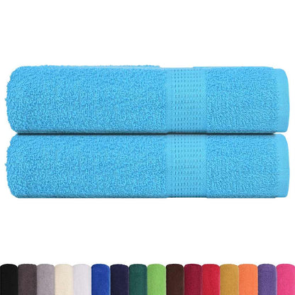 Asciugamani Doccia 2 pz Turchesi 70x140 cm 360 g/mÃ‚Â² 100% Cotone