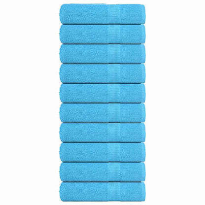 Asciugamani Bagno 10 pz Turchesi 100x150cm 360 g/mÂ² 100% Cotone