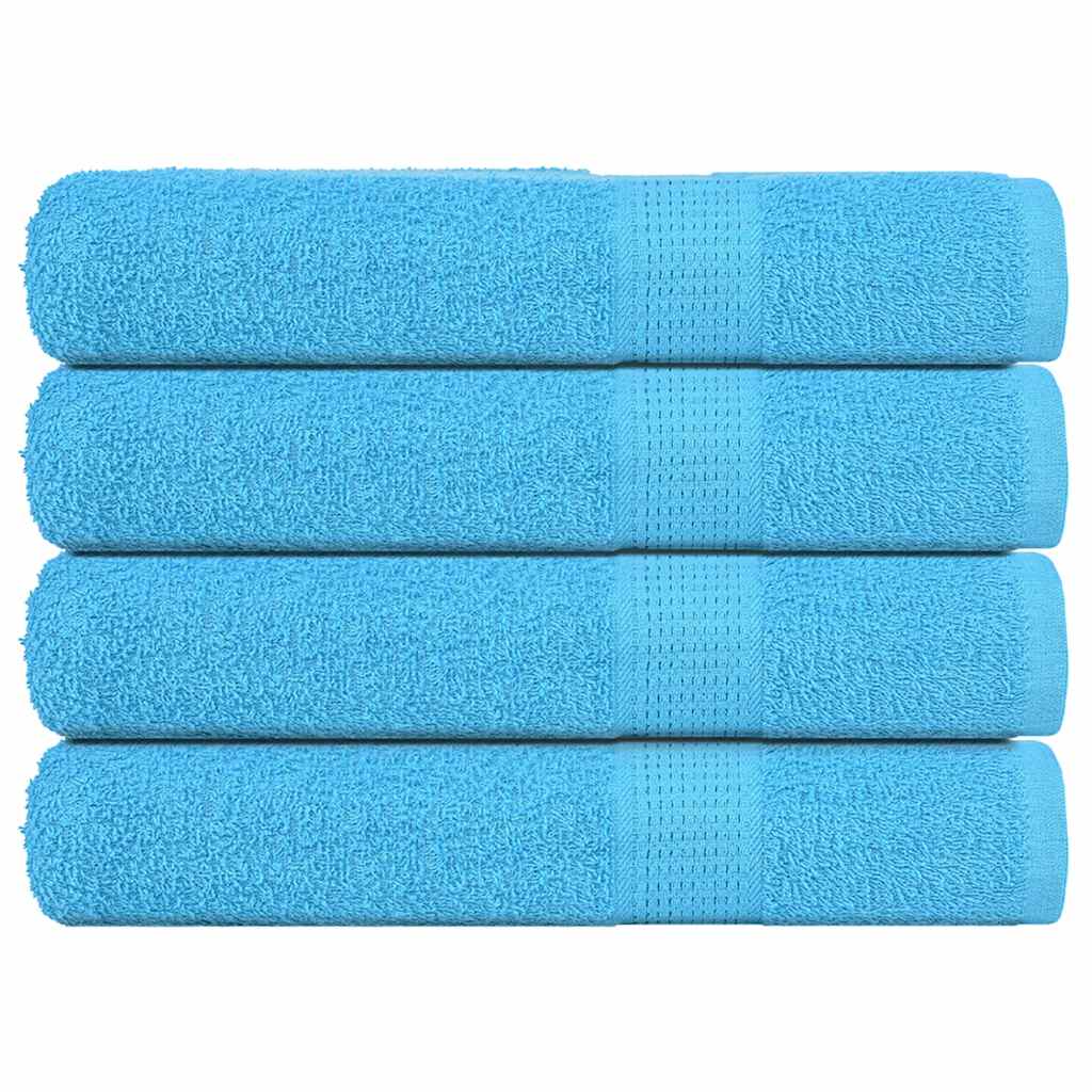 Asciugamani 4 pz Turchesi 100x200 cm 360 g/mÃ‚Â² 100% Cotone