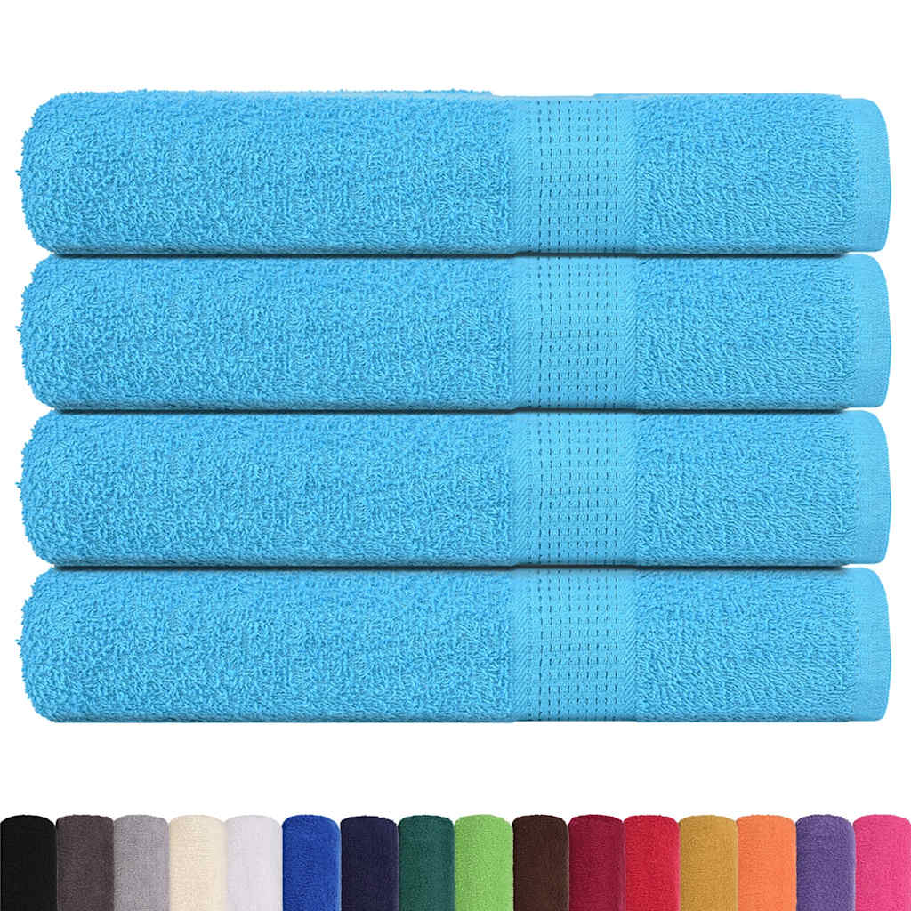 Asciugamani 4 pz Turchesi 100x200 cm 360 g/mÃ‚Â² 100% Cotone