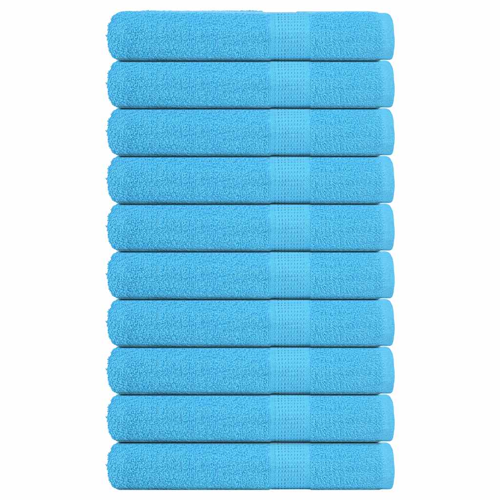 Asciugamani 10 pz Turchesi 100x200 cm 360 g/mÂ² 100% Cotone