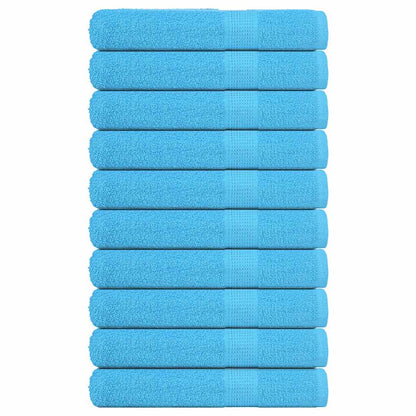 Asciugamani 10 pz Turchesi 100x200 cm 360 g/mÂ² 100% Cotone