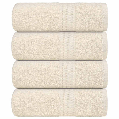 Asciugamani per Sapone 4 pz Crema 30x30 cm 360 g/mÂ² 100% Cotone