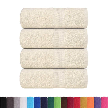 Asciugamani per Sapone 4 pz Crema 30x30 cm 360 g/mÂ² 100% Cotone
