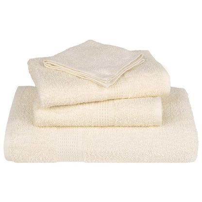 Asciugamani per Sapone 4 pz Crema 30x30 cm 360 g/mÂ² 100% Cotone