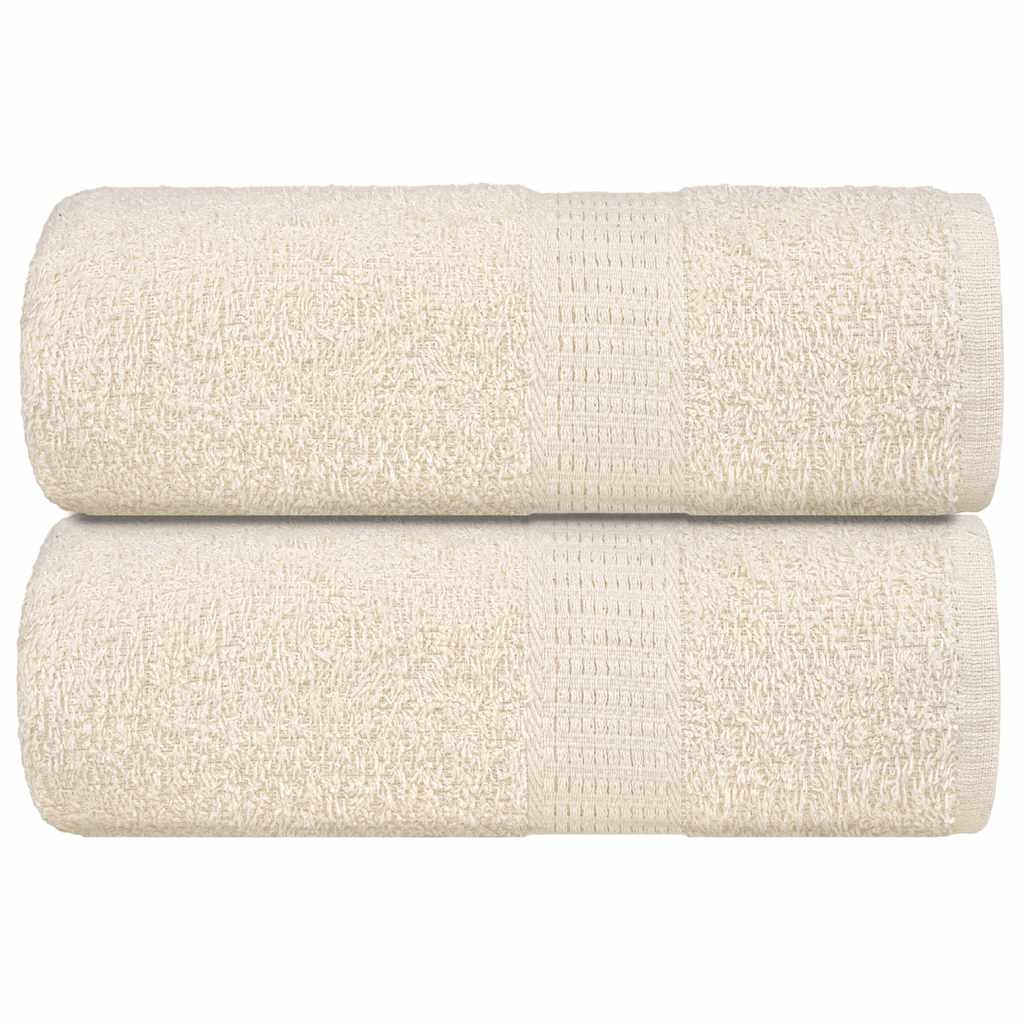 Asciugamani Ospiti 2 pz Crema 30x50 cm 360 g/mÂ² 100% Cotone