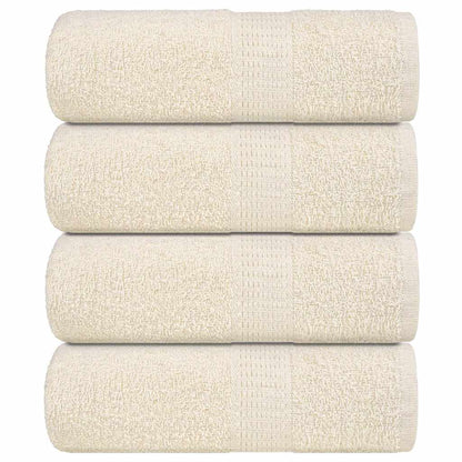 Asciugamani Ospiti 4 pz Crema 30x50 cm 360 g/mÂ² 100% Cotone