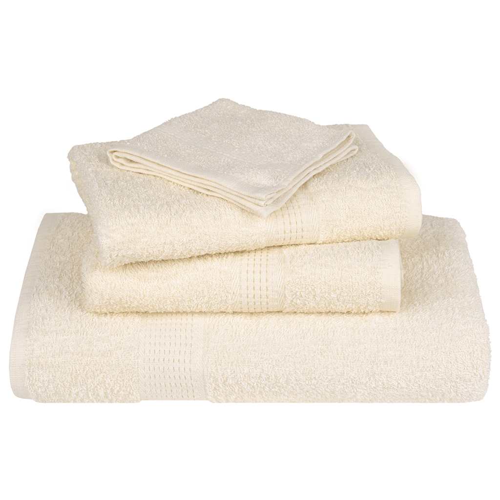 Asciugamani Ospiti 10 pz Crema 30x50 cm 360 g/mÂ² 100% Cotone
