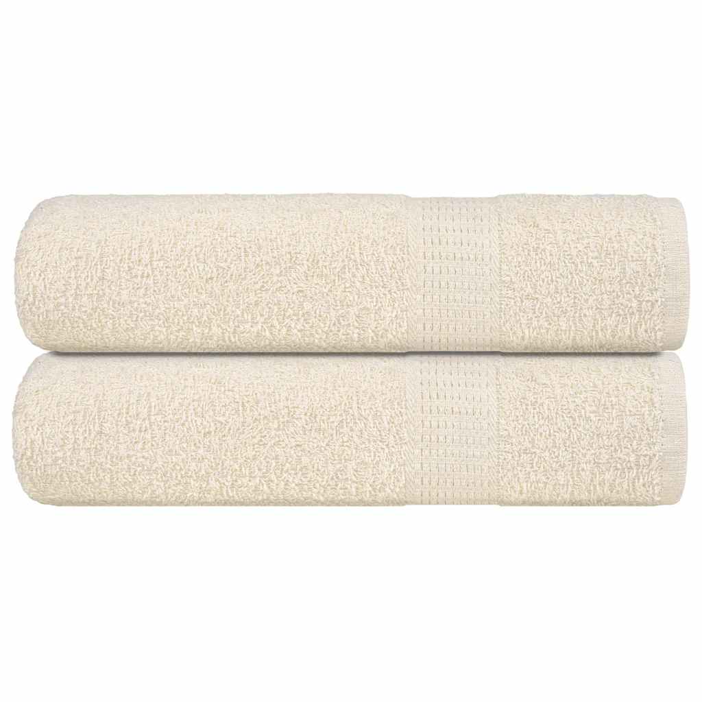 Asciugamani 2 pz Crema 50x100 cm 360 g/mÂ² 100% Cotone