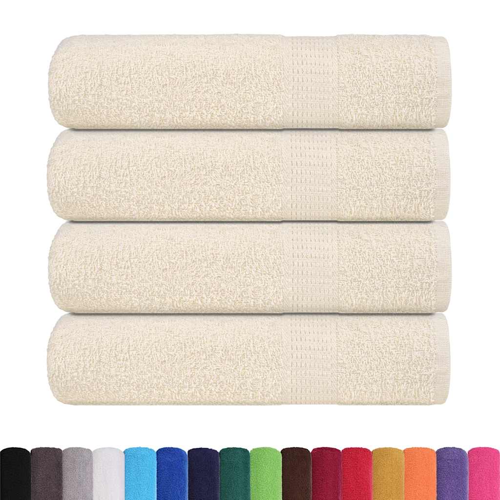 Asciugamani FROGN 4 pz Crema 50x100 cm 360 g/mÂ²