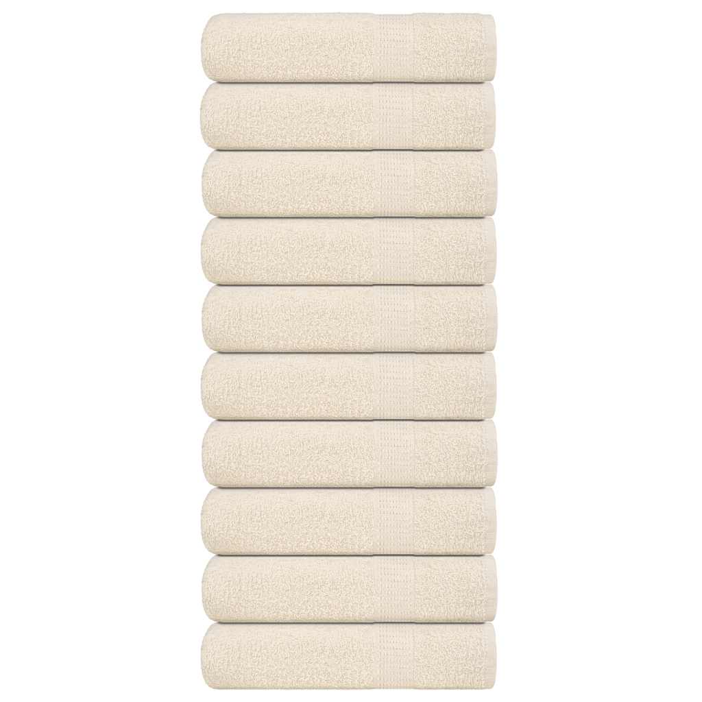 Asciugamani Doccia 10 pz Crema 70x140 cm 360 g/mÂ² 100% Cotone