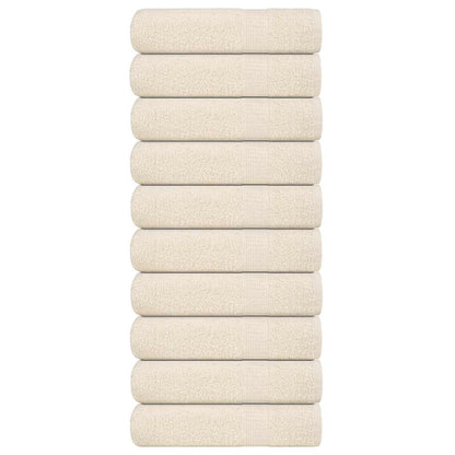 Asciugamani Doccia 10 pz Crema 70x140 cm 360 g/mÂ² 100% Cotone