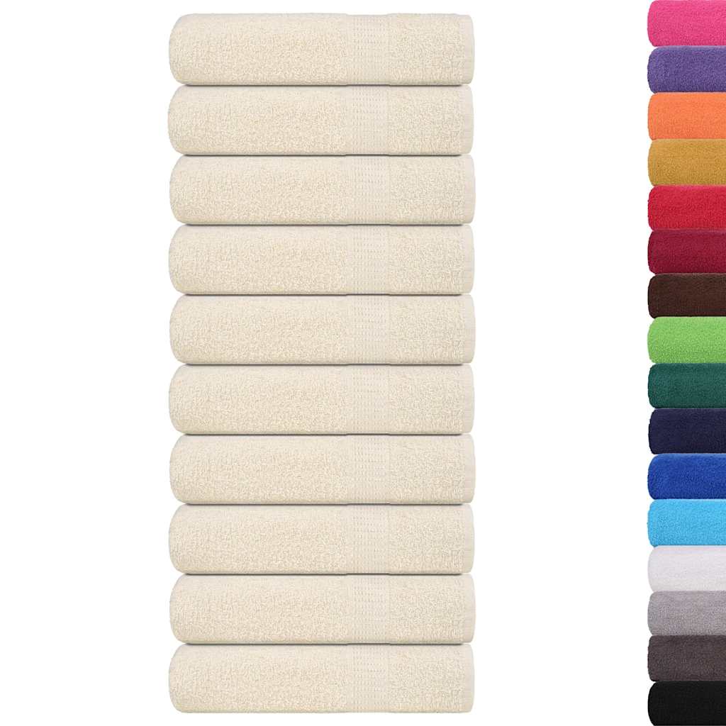 Asciugamani Doccia 10 pz Crema 70x140 cm 360 g/mÂ² 100% Cotone