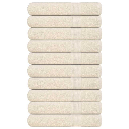 Asciugamani per Sauna 10 pz Crema 80x200cm 360 g/mÃ‚Â² 100% Cotone