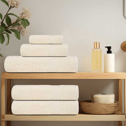 Asciugamani per Sauna 10 pz Crema 80x200cm 360 g/mÃ‚Â² 100% Cotone