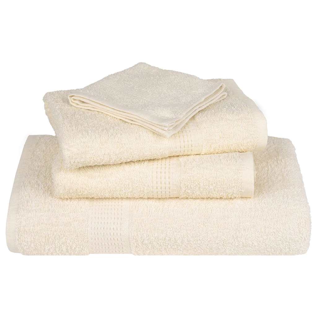 Asciugamani per Sauna 10 pz Crema 80x200cm 360 g/mÃ‚Â² 100% Cotone