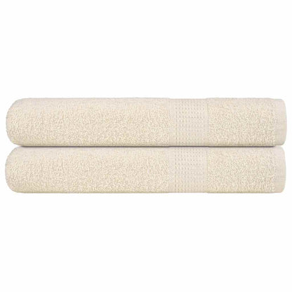 Asciugamani 2 pz Crema 100x200 cm 360 g/mÃ‚Â² 100% Cotone