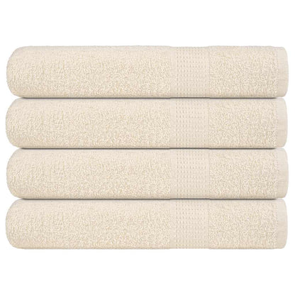 Asciugamani 4 pz Crema 100x200 cm 360 g/mÂ² 100% Cotone