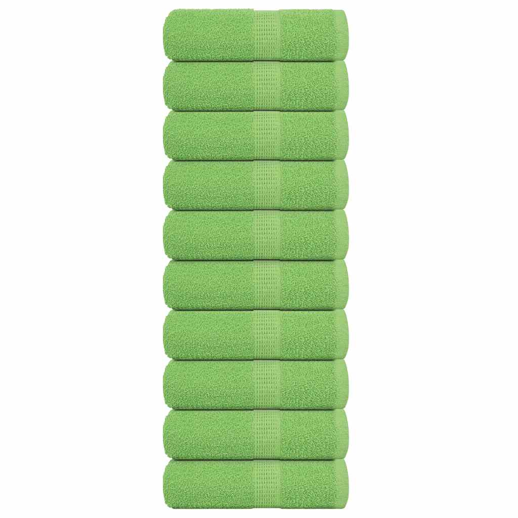 Asciugamani per Sapone 10 pz Verde Mela 30x30cm 360 g/mÂ² Cotone