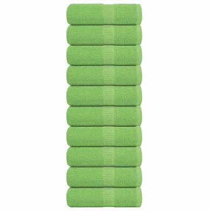 Asciugamani per Sapone 10 pz Verde Mela 30x30cm 360 g/mÂ² Cotone