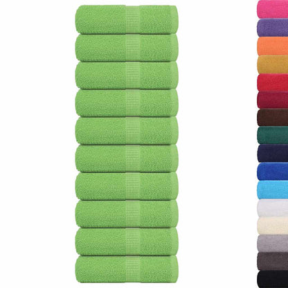 Asciugamani per Sapone 10 pz Verde Mela 30x30cm 360 g/mÂ² Cotone