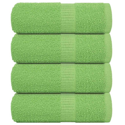 Asciugamani Ospiti 4 pz Verde Mela 30x50 cm 360 g/mÂ² Cotone