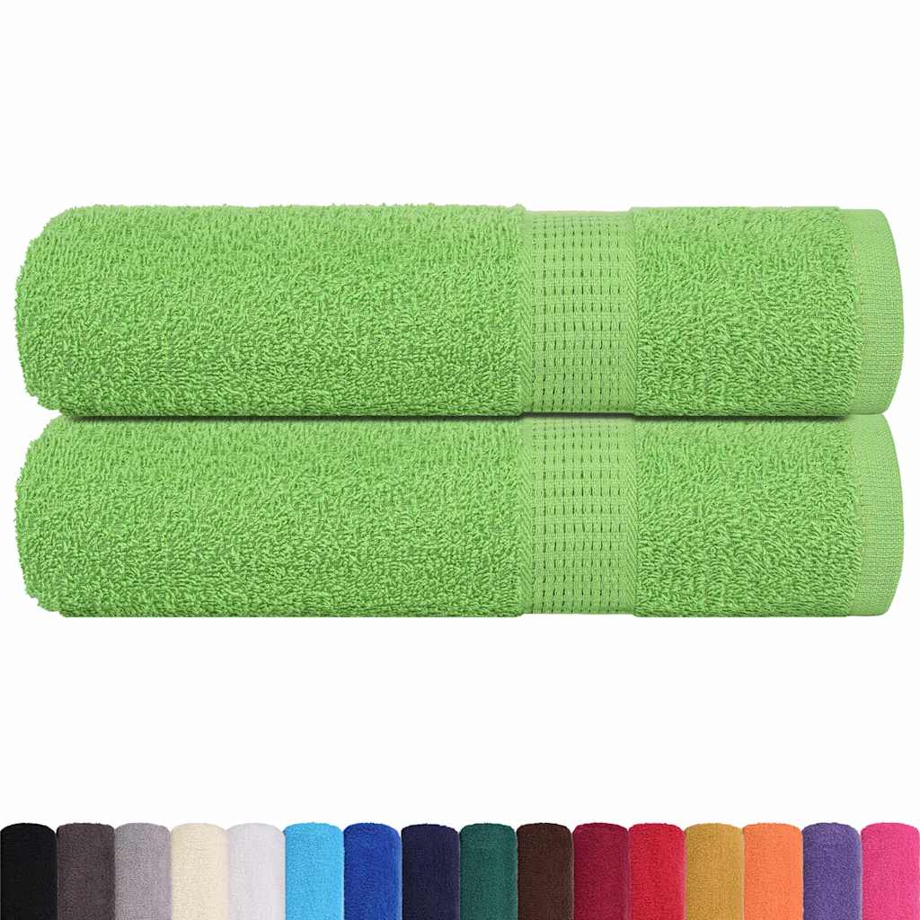 Asciugamani 2 pz Verde Mela 50x100 cm 360 g/mÂ² 100% Cotone