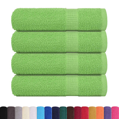 Asciugamani 4 pz Verde Mela 50x100 cm 360 g/mÂ² 100% Cotone