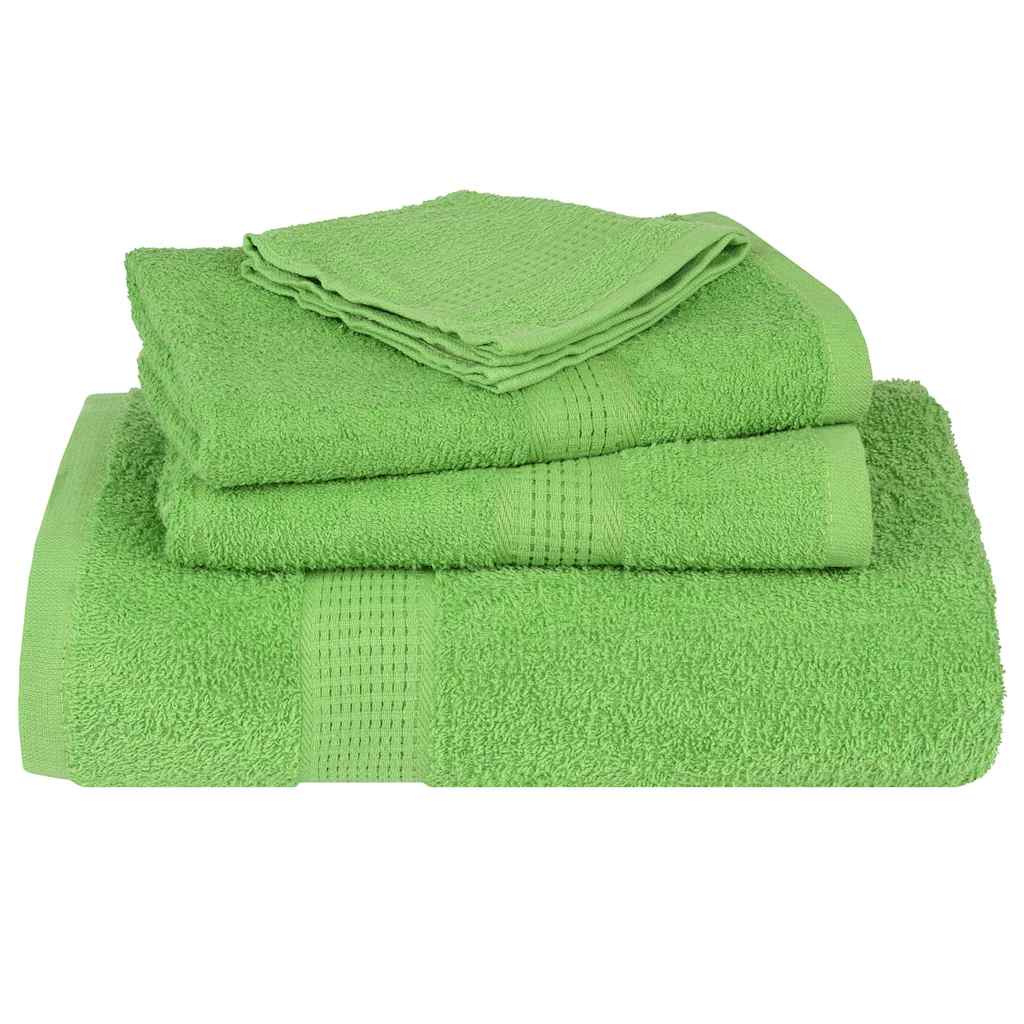Asciugamani 4 pz Verde Mela 50x100 cm 360 g/mÂ² 100% Cotone