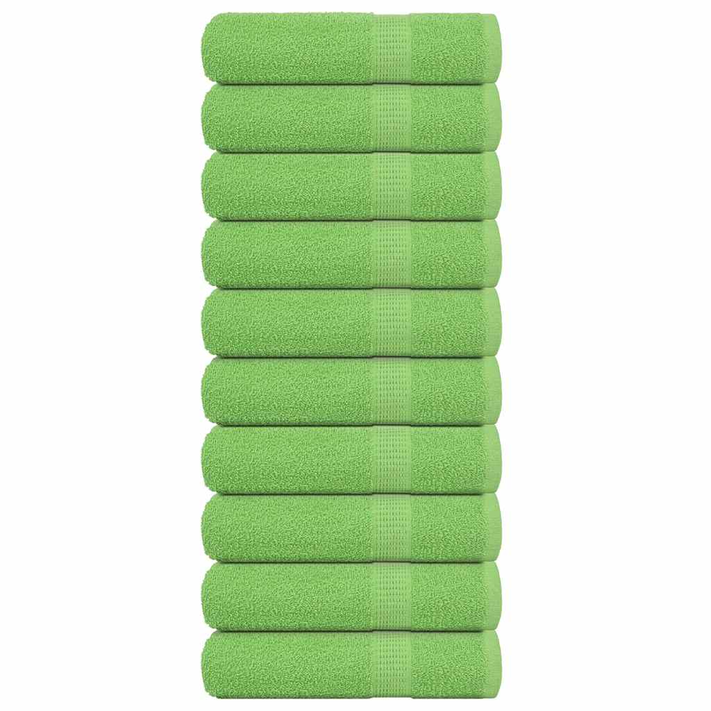 Asciugamani 10 pz Verde Mela 50x100 cm 360 g/mÃ‚Â² 100% Cotone