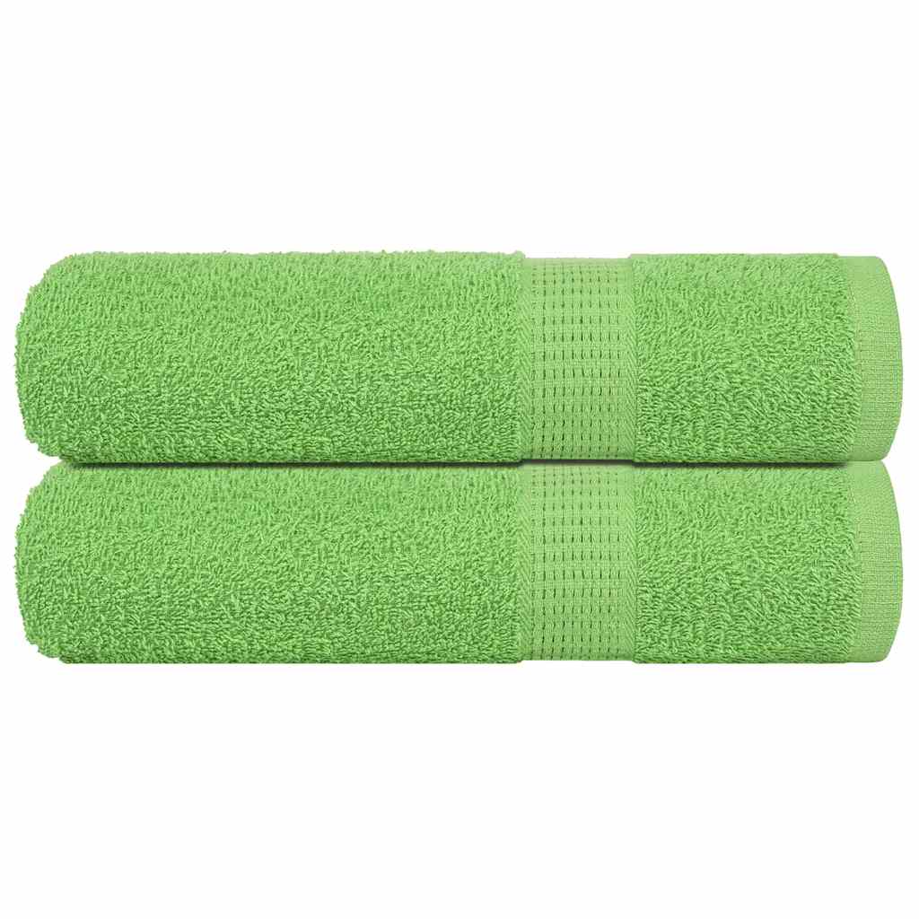 Asciugamani Doccia 2 pz Verde Mela 70x140cm 360g/mÃ‚Â² 100% Cotone