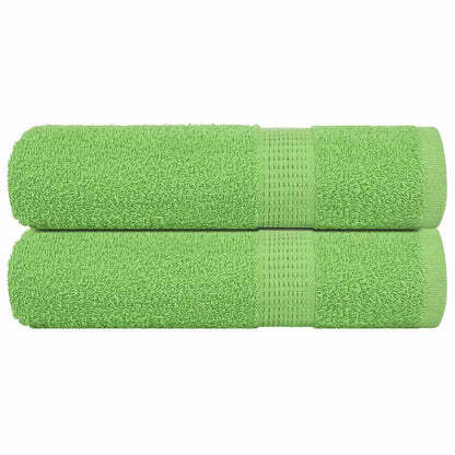 Asciugamani Doccia 2 pz Verde Mela 70x140cm 360g/mÃ‚Â² 100% Cotone