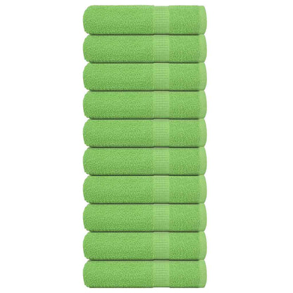 Asciugamani da Bagno 10 pz Verde Mela 100x150cm 360 g/mÂ² Cotone