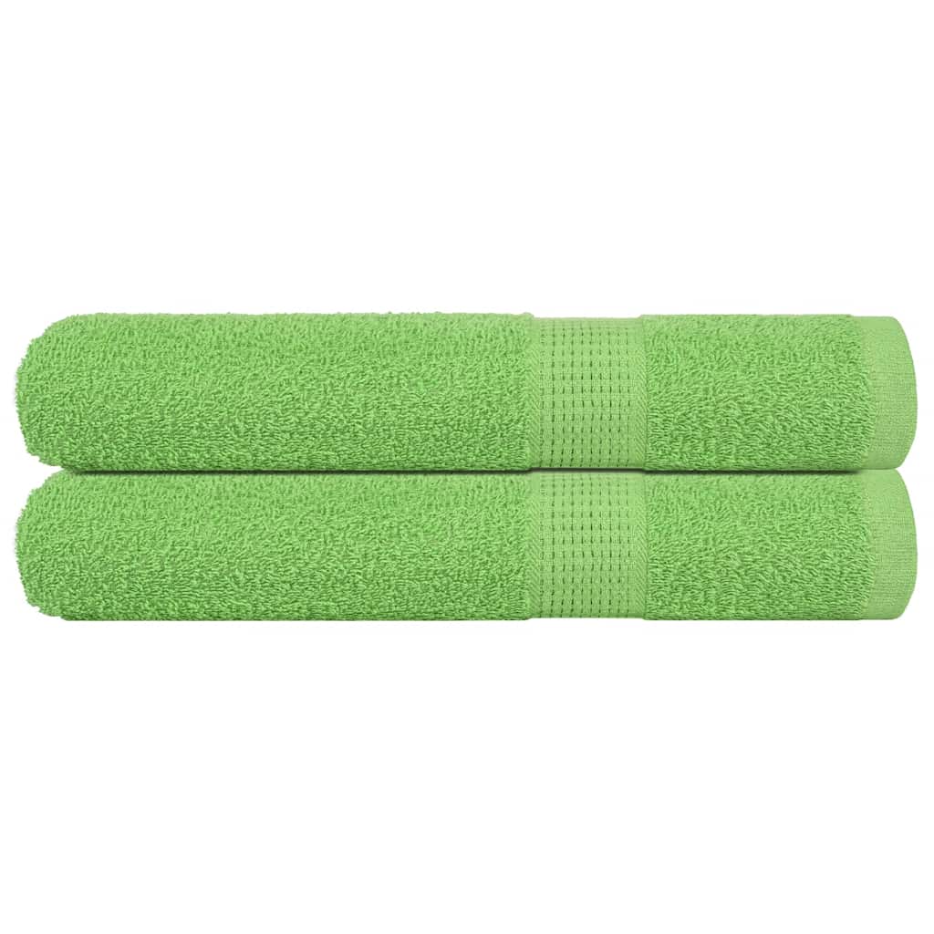 Asciugamani per Sauna 2 pz Verde Mela 80x200 cm 360 g/mÂ² Cotone