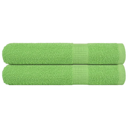 Asciugamani per Sauna 2 pz Verde Mela 80x200 cm 360 g/mÂ² Cotone